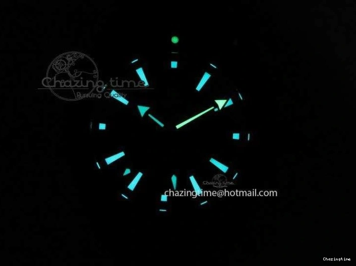 0317 Unique Planet Ocean 45mm Real Ceramic Blue BP-Maker Best Edition Black Dial On Nylon Rubber Strap A 8184